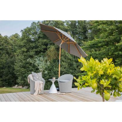 Venture Design Cerox parasol, natur/grå, Ø270 cm