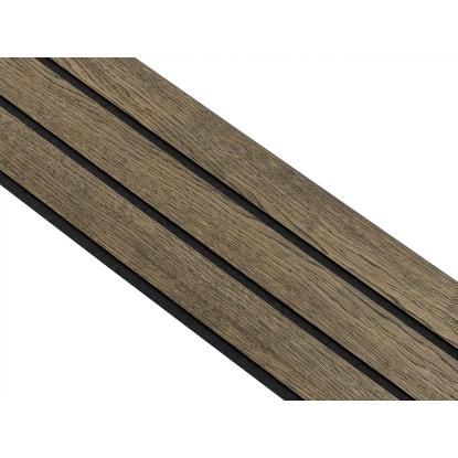 I-Wood Medio+ 3-lamel akustikpanel, sort olieret, sort filt og sort kerne, egefiner, 17 x 300 mm
