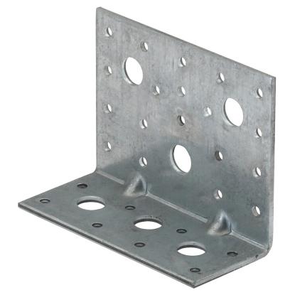 SIMA vinkelbeslag V14 med rib, pregalvaniseret, 91 x 52 x 3,0 x 116 mm