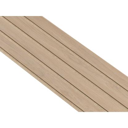 I-Wood Basic 4-lamel akustikpanel, ubehandlet natur, beige filt og lys kerne, egefiner, 16 x 300 mm 