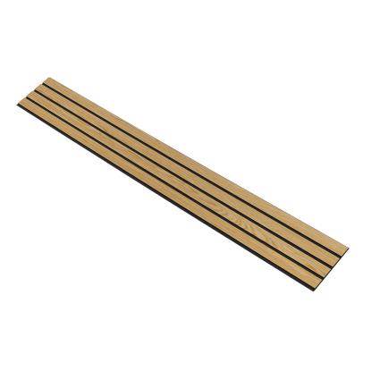 I-Wood Basic 4-lamel akustikpanel, klar olieret, sort filt og sort kerne, egefiner, 17 x 300 mm 