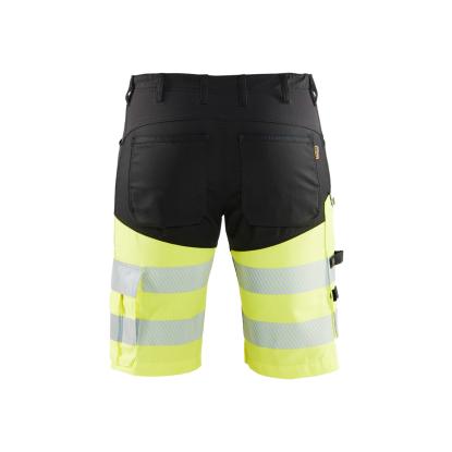 Blåkläder 1541 high vis shorts med stretch, sort/hi-vis gul