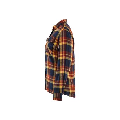 Blåkläder 3218 dame flannel skjorte, brændt rød/mørk marineblå