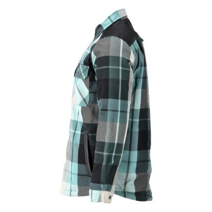 MASCOT CUSTOMIZED flannel skjorte med fiberpelsfor, skovgrøn ternet