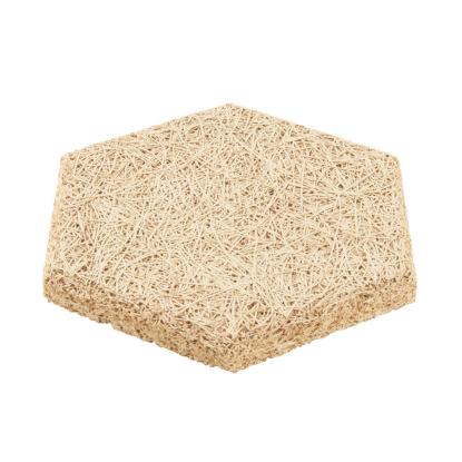 FibroTech Hexagon Multifin træbetonplade, natur, 25 x 289 x 250 mm - 18 stk.