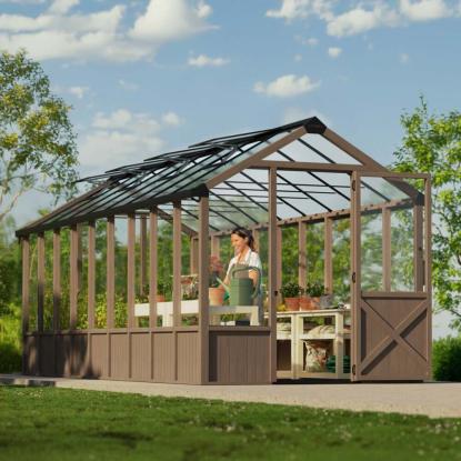 Canopia by Palram Natura drivhus, cedertræ/polycarbonat - 15,3 m²