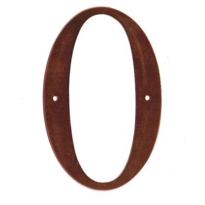 Kobberkompagniet husnummer 0, kobber, 15 cm