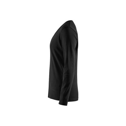 Blåkläder 3301 dame t-shirt lang ærme, sort