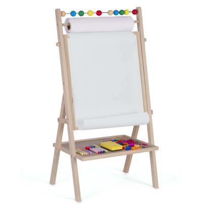 Staffeli med whiteboard, kridttavle og papir inkl. tilbehør, 62 x 28 x 44 cm