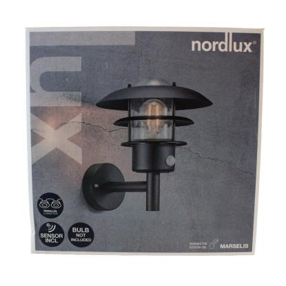 Nordlux væglampe udendørs Marselis sensor sort