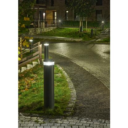 Norlys Stavanger LED pullert, stor, IP65, aluminium