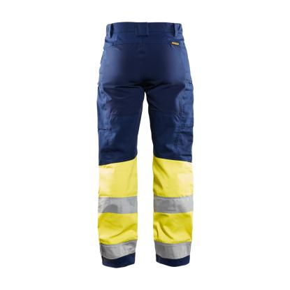 Blåkläder 7161 dame high vis buks med stretch, marineblå/hi-vis gul