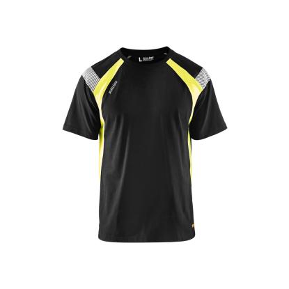 Blåkläder 3332 t-shirt, sort/hi-vis gul
