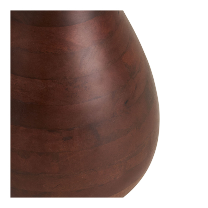 Heide hjørnebord, mørkebrunt mangotræ/hvid marmor, Ø40 cm
