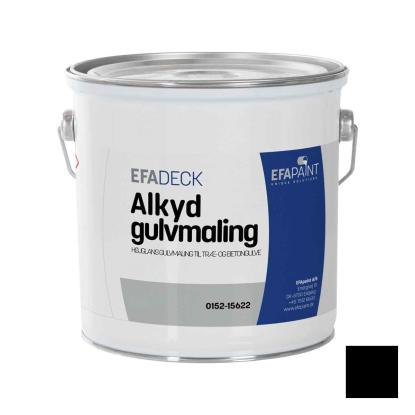 EFAdeck® alkyd gulvmaling, sort - 2,5 liter