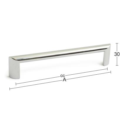 Habo Nova møbelgreb, krom, 96 mm - 2 stk.