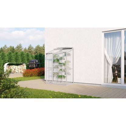 Vitavia Ida 900 vægdrivhus, alu, 0,9 m², 3 mm glas, inkl. sokkel