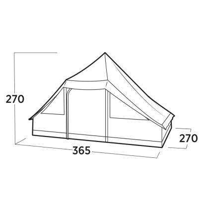 easy camp Orsa Cabin til 8 personer, mørk sandfarve