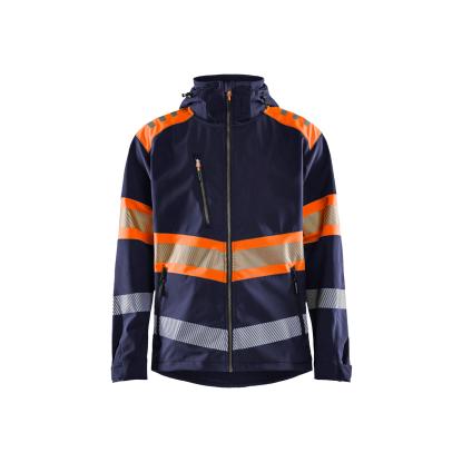 Blåkläder 4494 high vis softshell jakke, marineblå/hi-vis orange