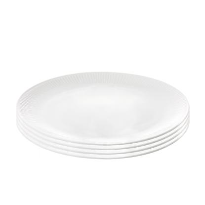 aida Relief middagstallerken, Ø27 cm, porcelæn, hvid - 4 stk.