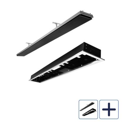 HEATSTRIP Design el terrassevarmer til indbygning, sort