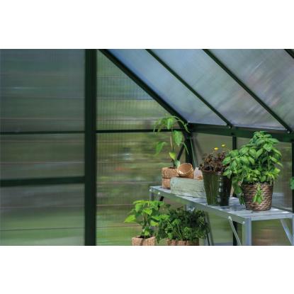 Halls Icon 6 drivhus 3,7 m², grøn, 4 mm poly