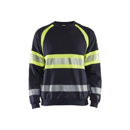 Blåkläder 3459 multinorm sweatshirt inherent, marineblå/hi-vis gul