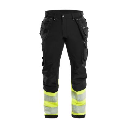 Blåkläder 1993 high vis buks 4-vejs stretch, sort/hi-vis gul