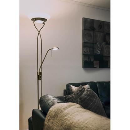 Aneta Cannes gulvlampe, H180 cm, antik messing