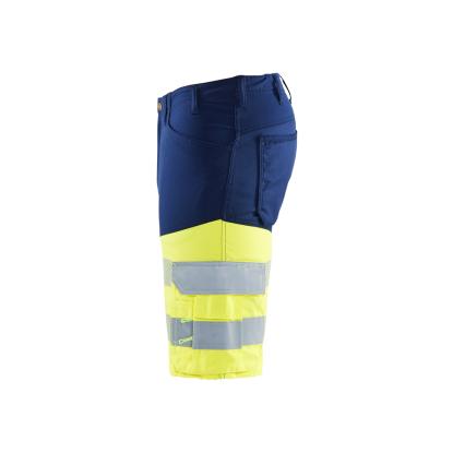 Blåkläder 1541 high vis shorts med stretch, marineblå/hi-vis gul