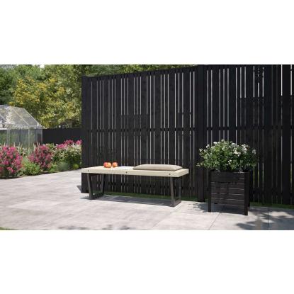 PLUS Classic stolpehat, sort/stål, 91 x 91 mm