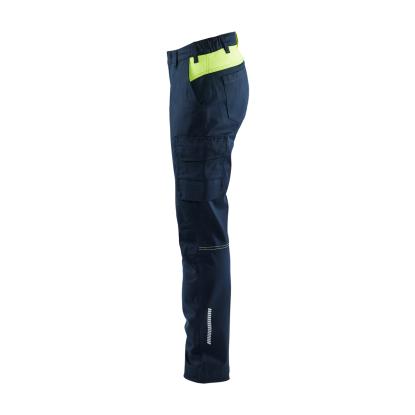 Blåkläder 7144 dame industri buks stretch, mørk marineblå/hi-vis gul
