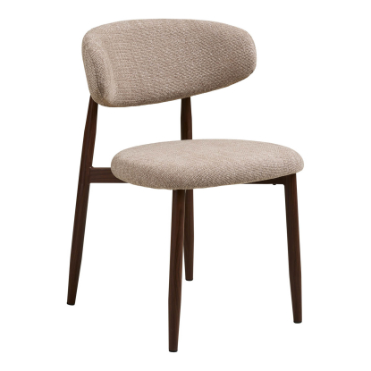 Osaka og Levanto spisebordssæt med 6 stole, røget eg, sand, Ø120 x 120-200 cm