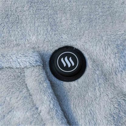 Glovii blød poncho med varme og USB-tilslutning, kompatibel med enhver 2A powerbank, grå