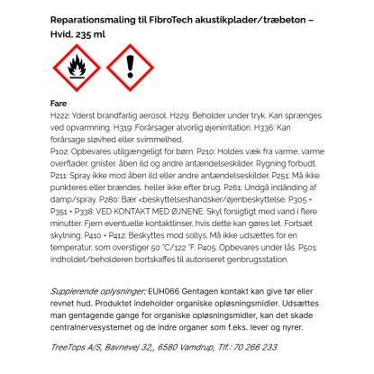 FibroTech reparationsmaling til træbeton, hvid - 235 ml