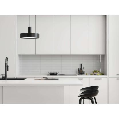 Fibo Kitchen Board vægplade med 30 x 5 cm fliselook, 10 x 600 x 580 mm, denver white high gloss - 2 stk.