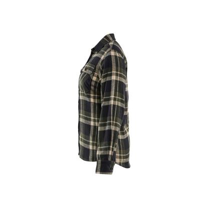 Blåkläder 3218 dame flannel skjorte, skovgrøn/sort