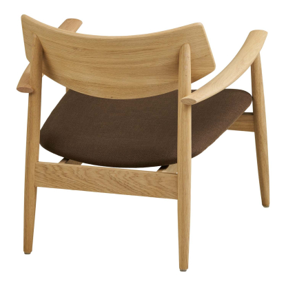 Olvera loungestol, eg, brun