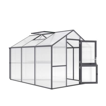KGT Iris III drivhus, antracitgrå, 7,53 m²