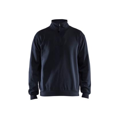 Blåkläder 3587 sweatshirt half zip, mørk marineblå