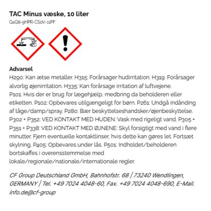 Summer Fun TAC Minus væske - 10 liter