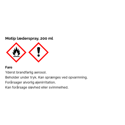 Motip læderspray, 200 ml - sort