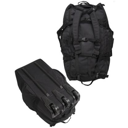 Mil-Tec Combat duffelbag med hjul, sort - 118 liter