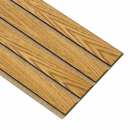 I-Wood Medio+ 4-lamel akustikpanel, brun olieret, brun filt og sort kerne, egefiner, 17 x 300 mm