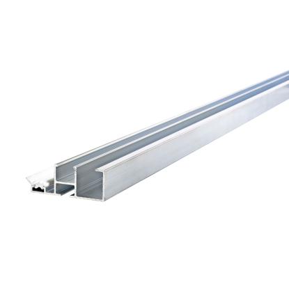 RIAS alu sideprofil med gummilister til 16 mm plader, hvid - 63 mm