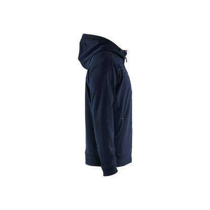 Blåkläder 3363 hættetrøje full zip, mørk marineblå/hi-vis gul