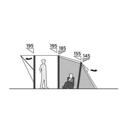 easy camp Senja 4 Air tunneltelt til 4 personer, brun