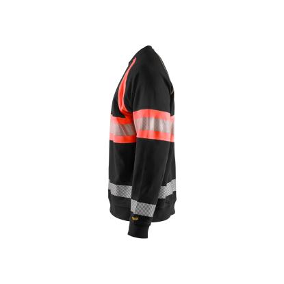 Blåkläder 3359 high vis sweatshirt, sort/hi-vis rød