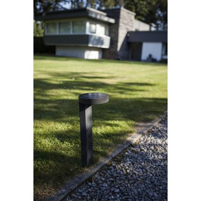 LUTEC DISO udendørs LED pullert med solceller og sensor, H45 cm, IP44, mørk grå