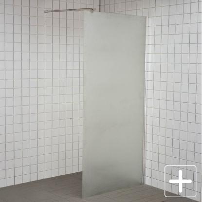 Milobad brusevæg, 190 cm høj, frostet glas